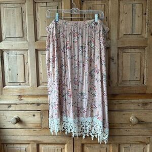 Liza Lynn Western Wear Floral Print Elastic Waist Skirt ***Needs Elastic Replace